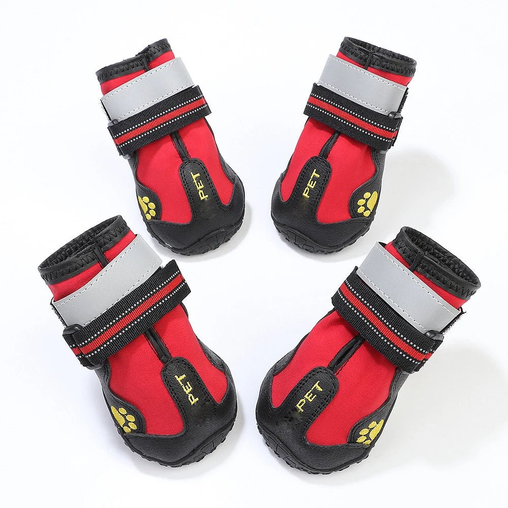 Reflective Waterproof Dog Boots – Anti-Slip Winter Shoes for Medium & Large Dogs