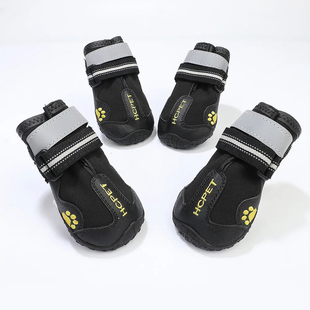 Reflective Waterproof Dog Boots – Anti-Slip Winter Shoes for Medium & Large Dogs