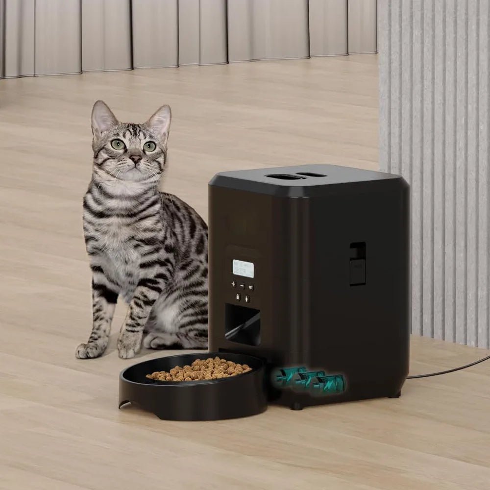 Smart Automatic Pet Feeder with Timer – Timed Cat & Dog Food Dispenser with Slow Feed Bowl