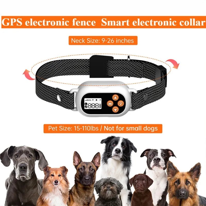 Smart GPS Wireless Pet Fence – Waterproof Outdoor Training Collar & Electronic Dog Enclosure