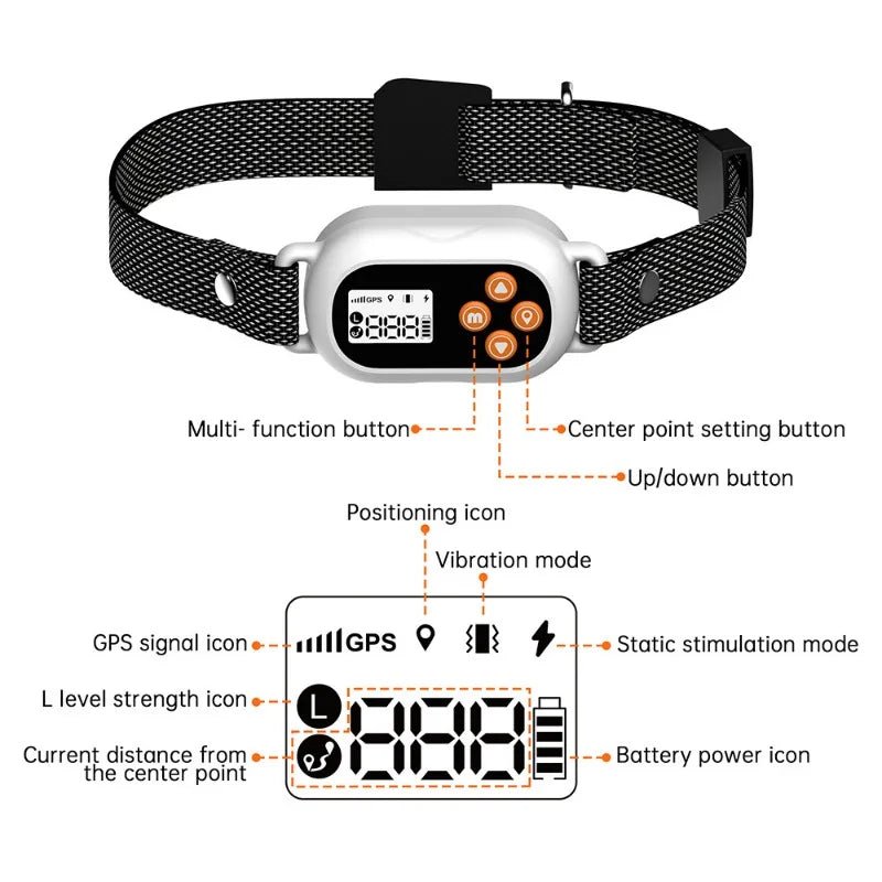 Smart GPS Wireless Pet Fence – Waterproof Outdoor Training Collar & Electronic Dog Enclosure