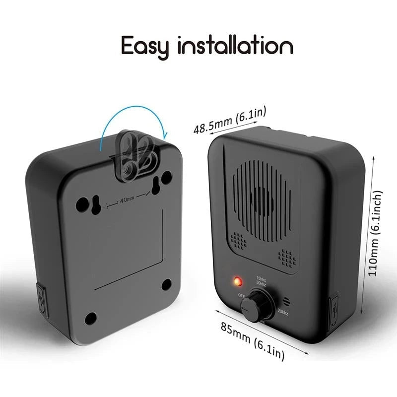Ultrasonic Anti-Barking Device – 3-Level Adjustable Outdoor Dog Bark Deterrent & Training Tool