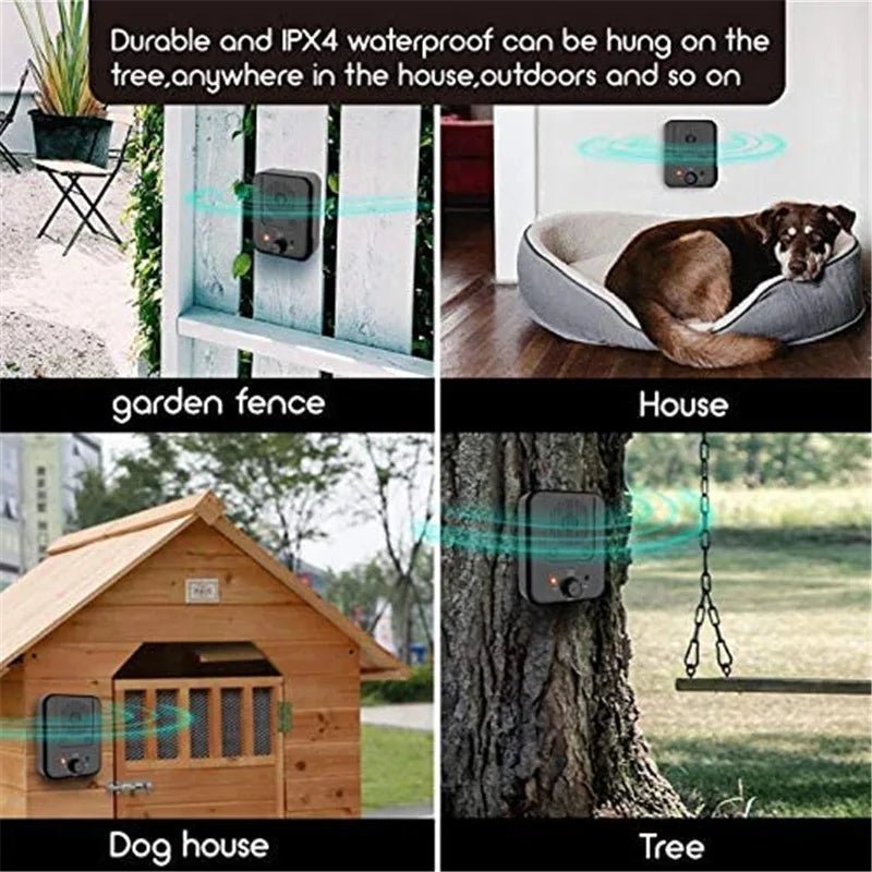Ultrasonic Anti-Barking Device – 3-Level Adjustable Outdoor Dog Bark Deterrent & Training Tool
