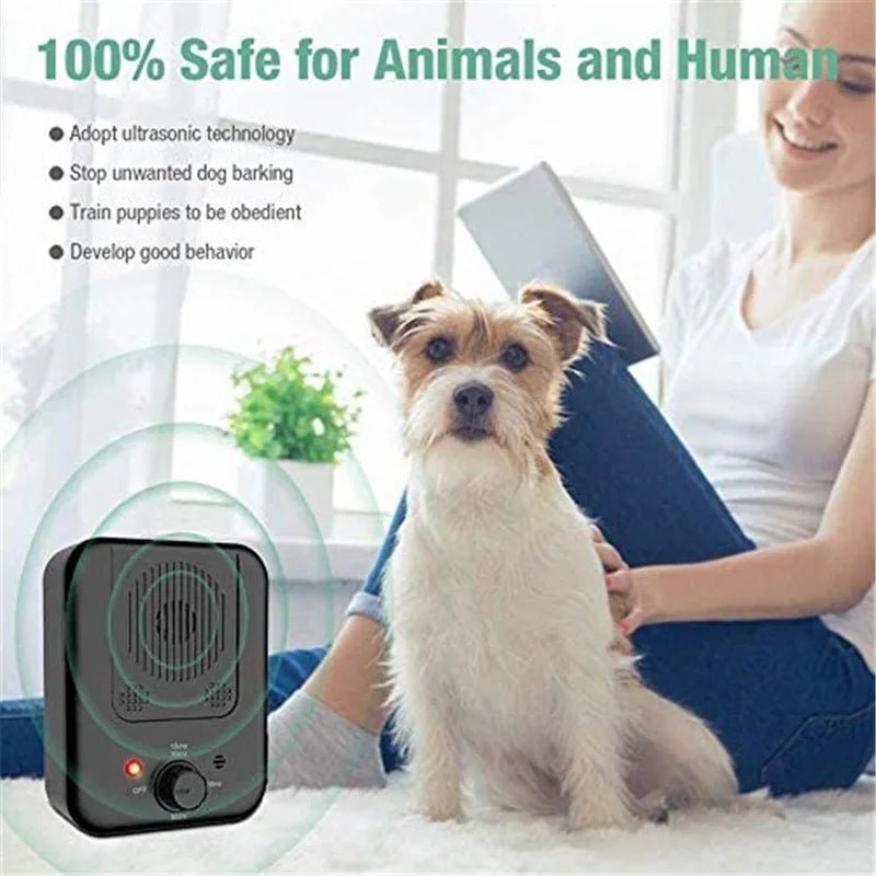 Ultrasonic Anti-Barking Device – 3-Level Adjustable Outdoor Dog Bark Deterrent & Training Tool