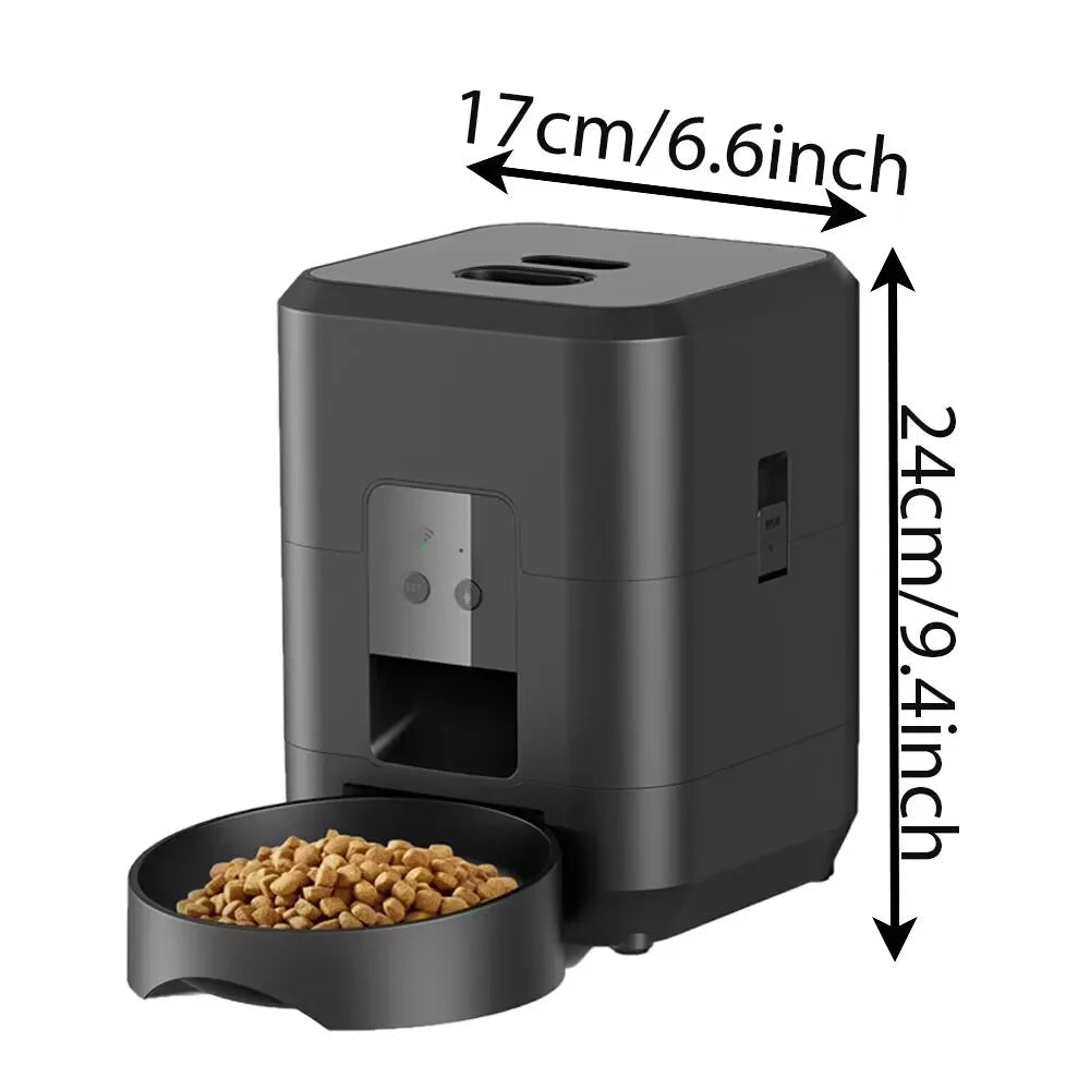 WiFi Smart Automatic Pet Feeder with Camera – 2L Auto Cat & Dog Food Dispenser with Timer